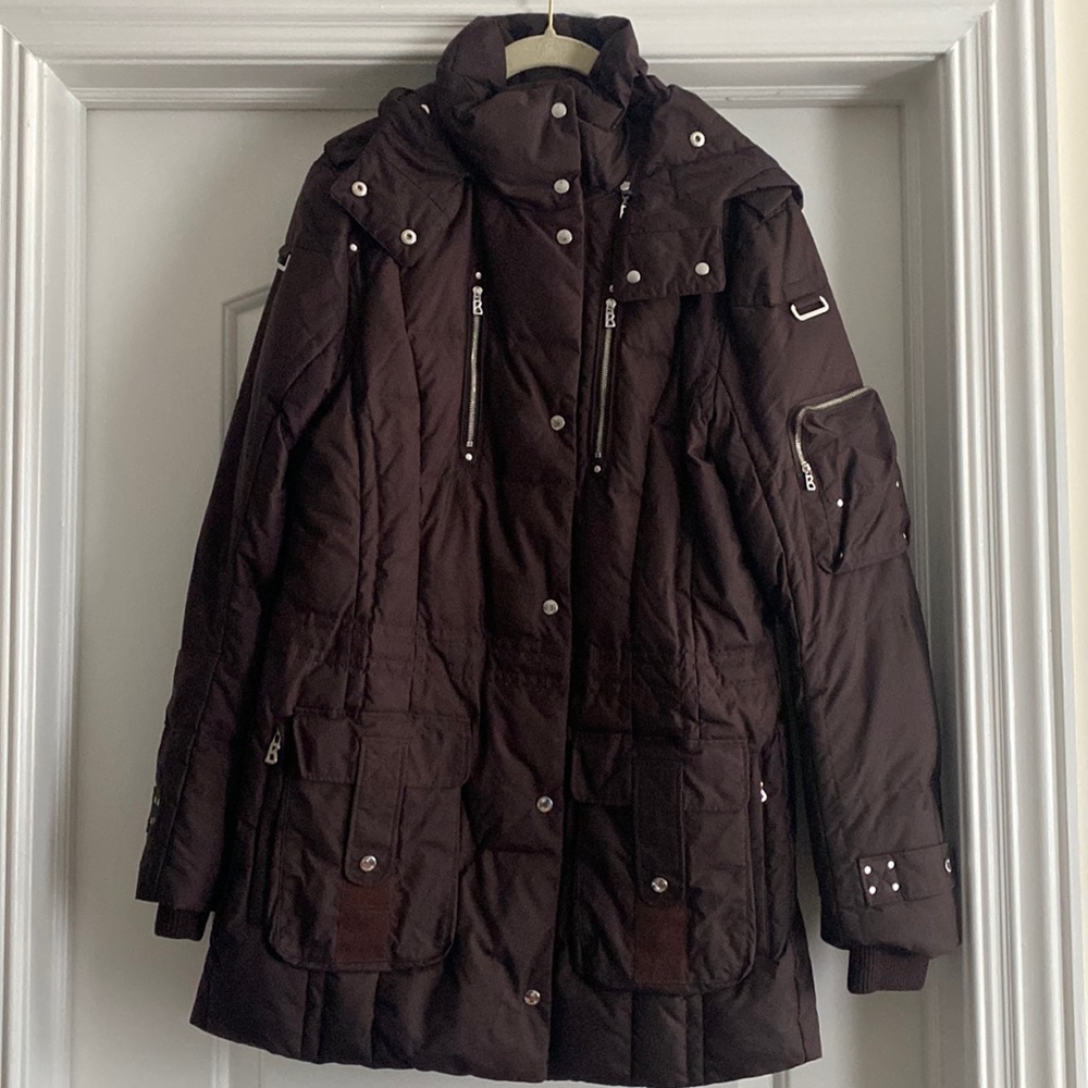 BOGNER Brown Down Parka size 6